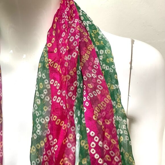 Silk Scarf Long Wide Sheer Wrap - Picture 6 of 8